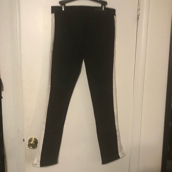 Men’s, FWRD DENIM, black jean with white stripe. - Picture 4 of 8
